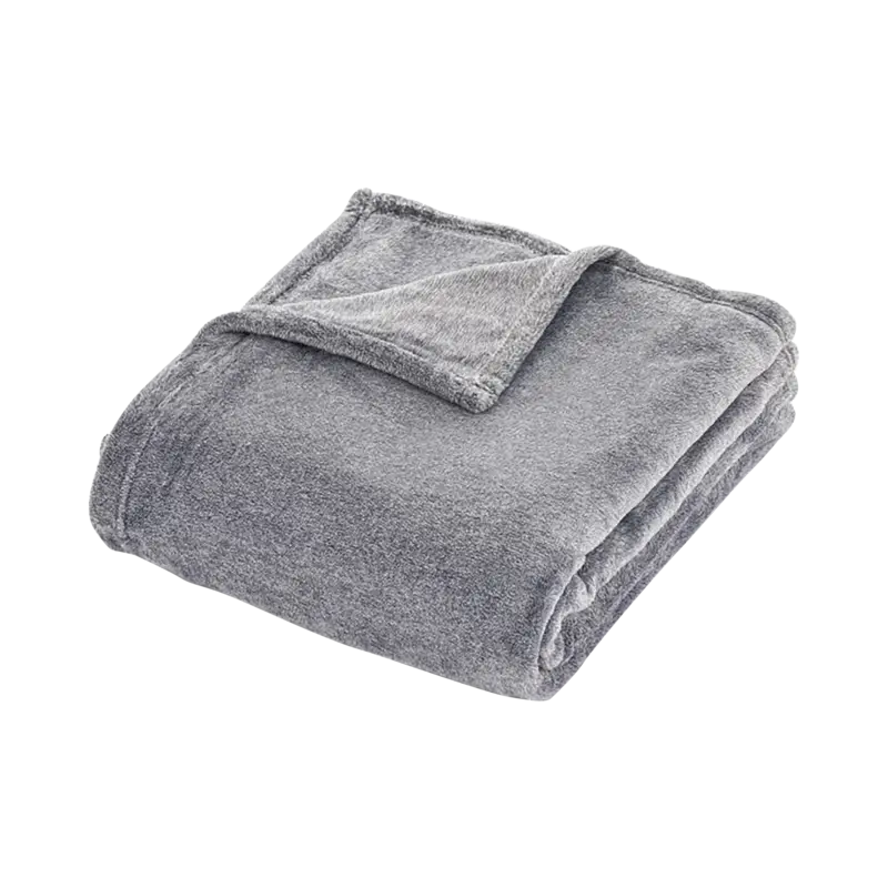 Kuscheldecke unbekannt in grau - Ansicht: Büste Front