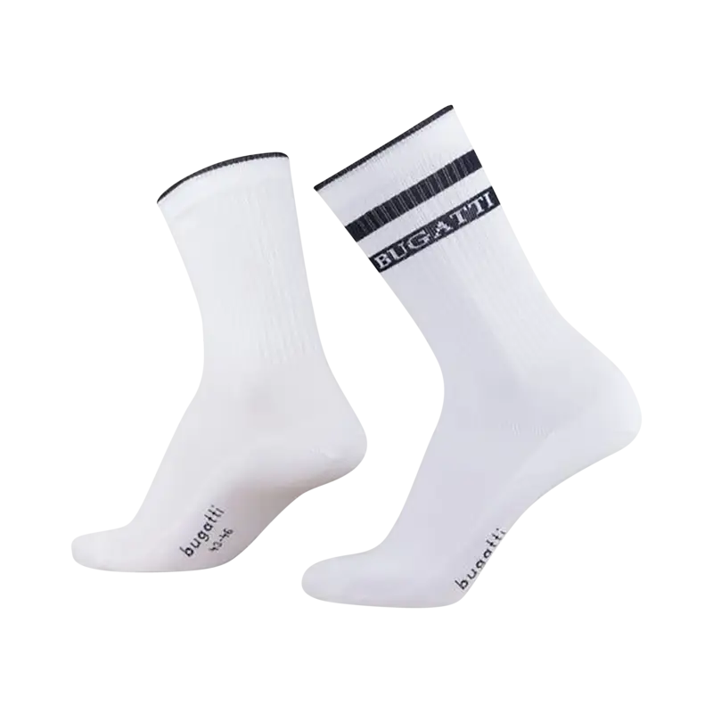 Tennissocken im 2er Set in sportlicher Retro-Optik in marine - Ansicht: Büste Front