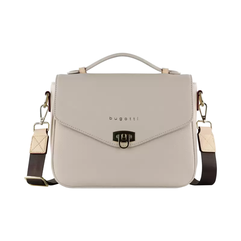 Classic Bag mit abnehmbaren Schulterriemen in beige - Ansicht: Büste Front