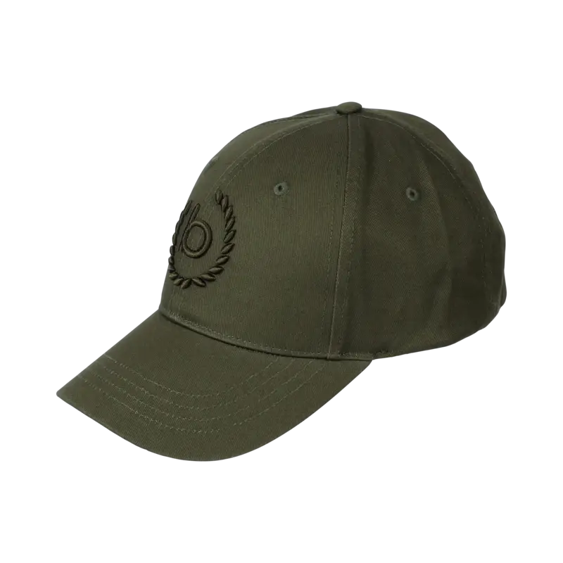 Cappy mit sportivem bugatti Stitching in oliv - Ansicht: Büste Front
