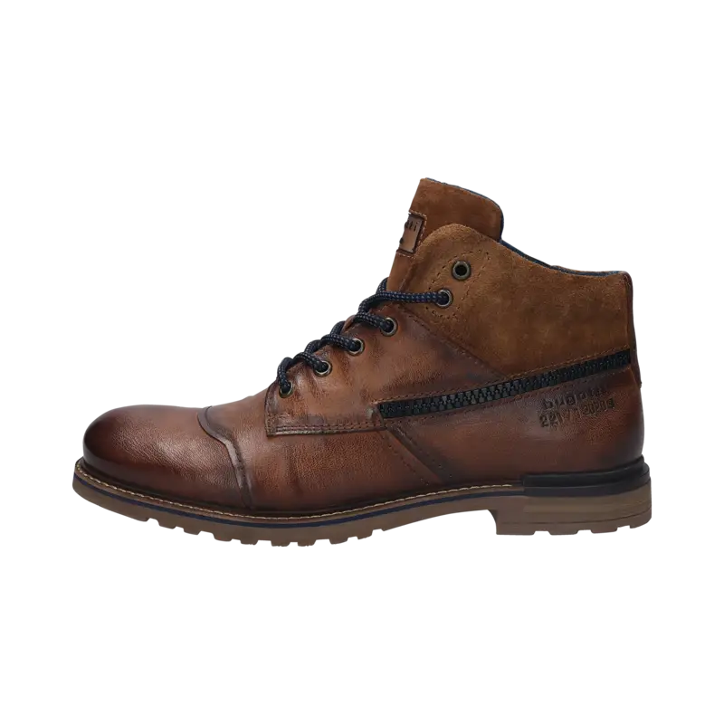 Boots zum Schnüren in cognac - Ansicht: Büste Front