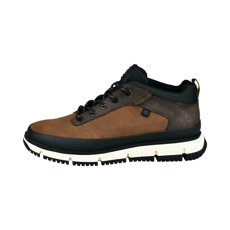 Sneaker mit Kontrastsohle in braun - Ansicht: Büste Front