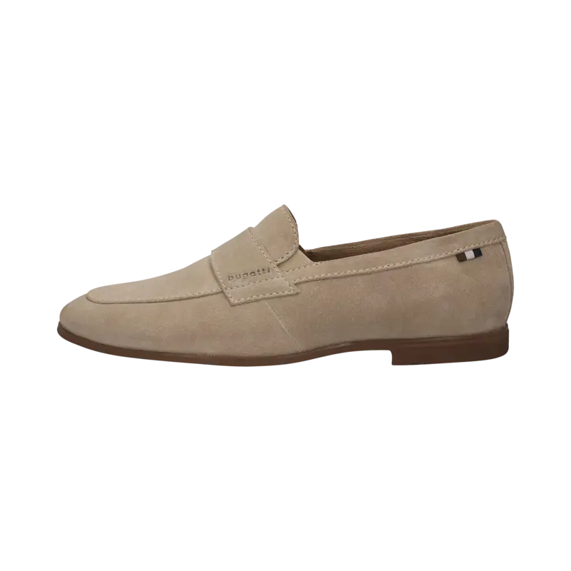 Slipper in Veloursoptik in beige - Ansicht: Büste Front