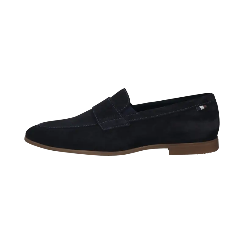 Slipper in Veloursoptik in marine - Ansicht: Büste Front